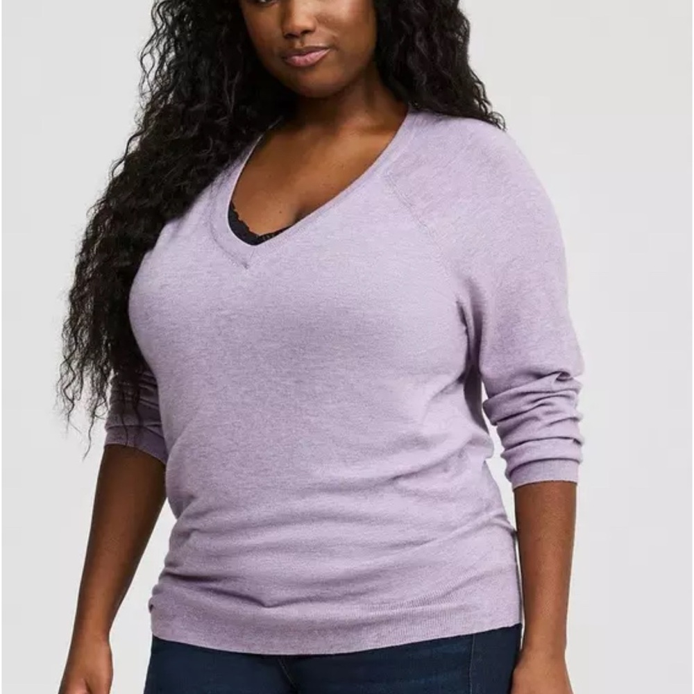 Torrid Everyday Soft V-Neck Raglan Sleeve Sweater NWT